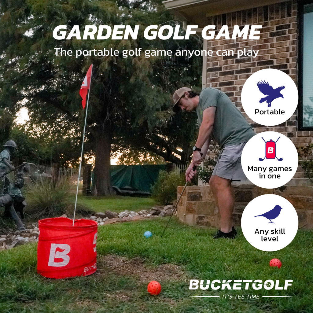 BucketGolf 3 Hole Set – Complete (2 Clubs Included)