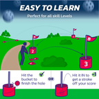 BucketGolf 3 Hole Set – Complete (2 Clubs Included)