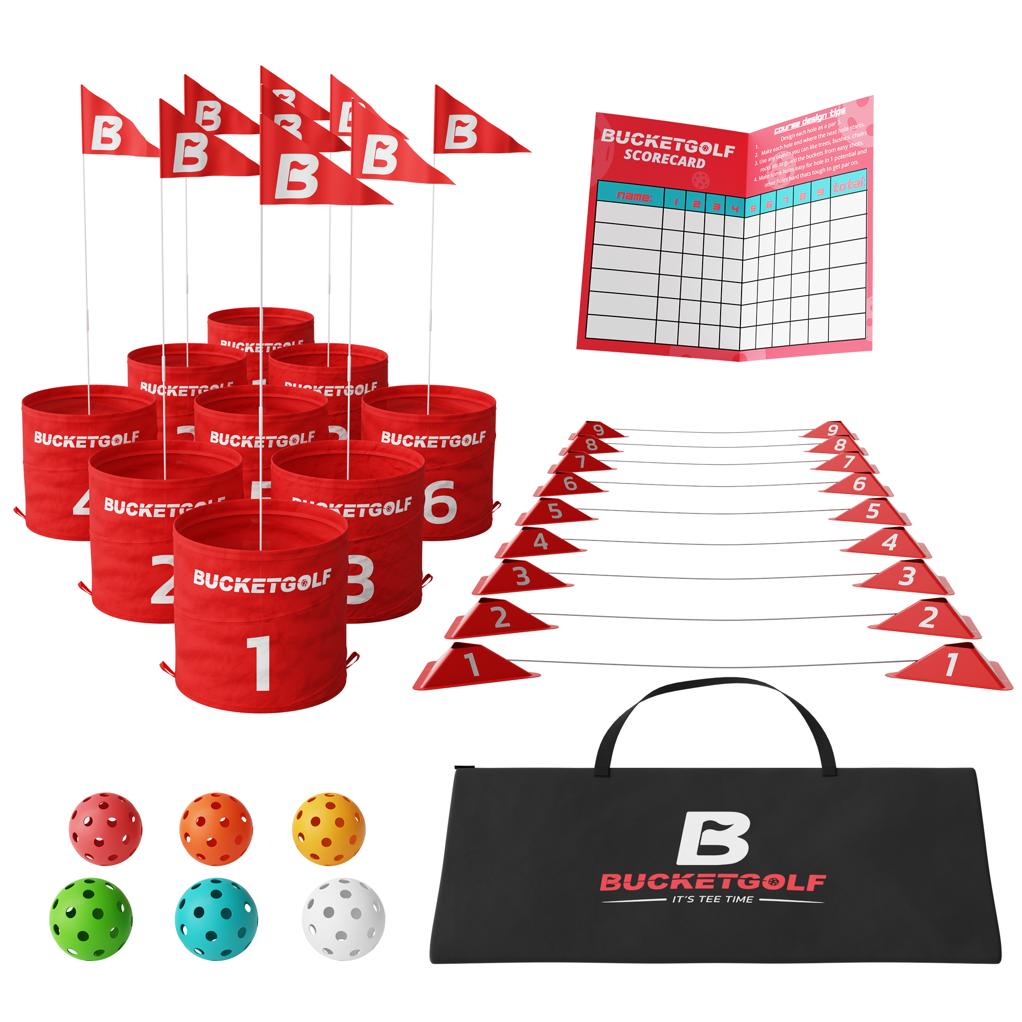 BucketGolf 9 Hole Set – Choose With or Without Clubs