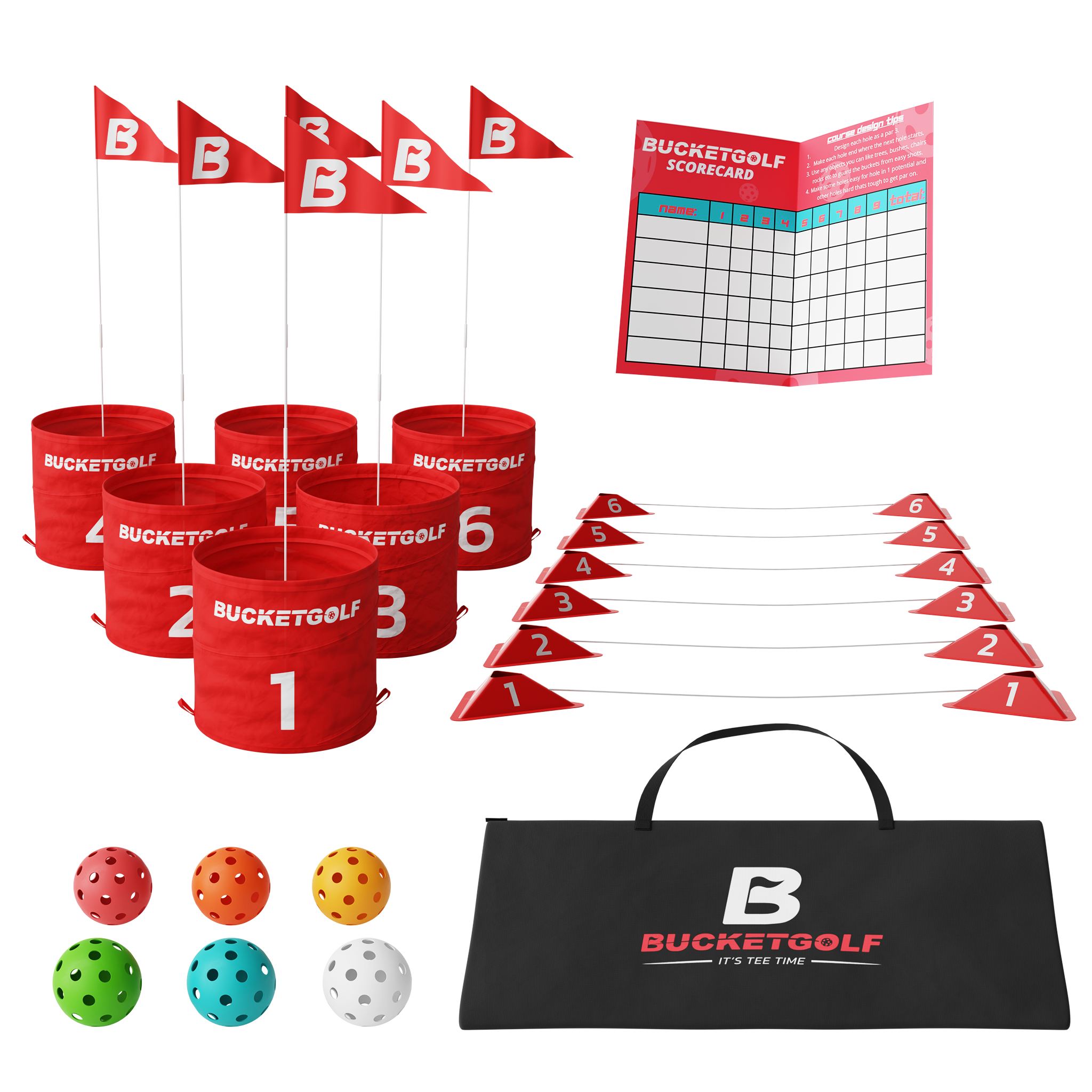 BucketGolf 6 Hole Set – Choose With or Without Clubs