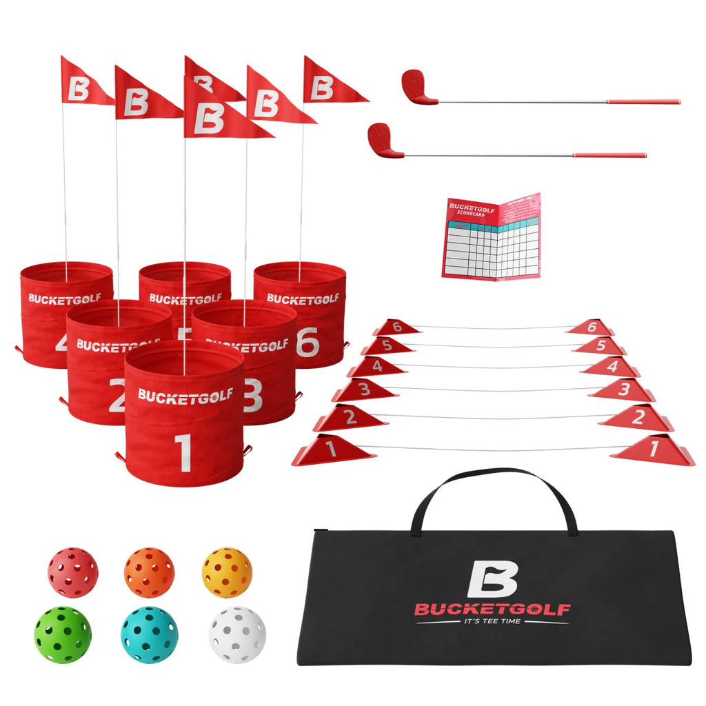 BucketGolf 6 Hole Set – Choose With or Without Clubs
