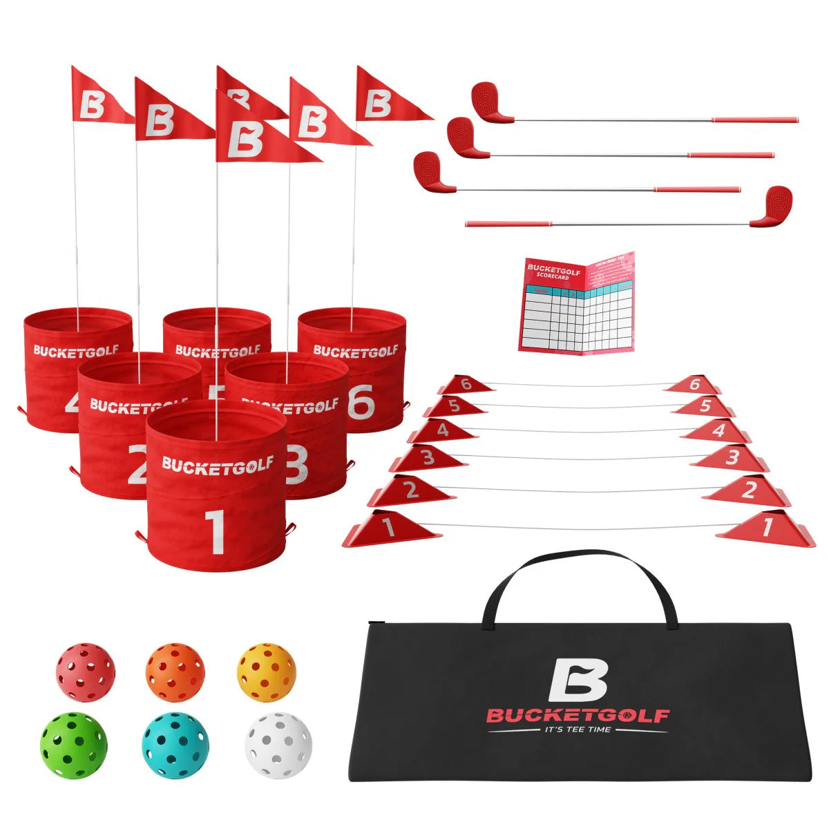 BucketGolf 6 Hole Set – Choose With or Without Clubs