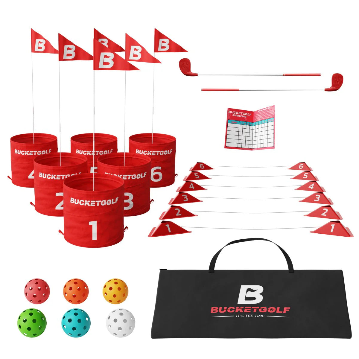 BucketGolf 6 Hole Set – Choose With or Without Clubs